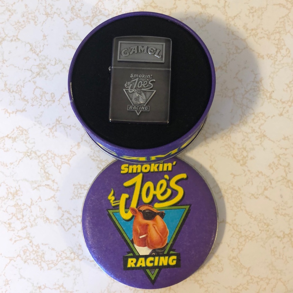 NWOT vintage Smokin’ Joe’s Racing Zippo